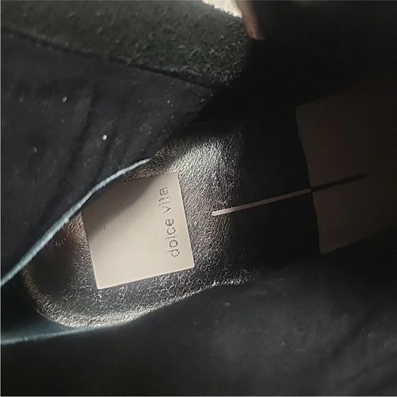 Dolce Vita Size 8 Volli Black Leather Heeled Boots - Picture 7 of 10